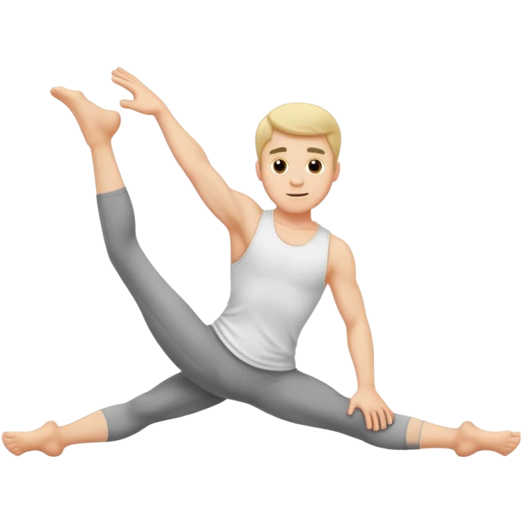 White male doing the side splits  emoji