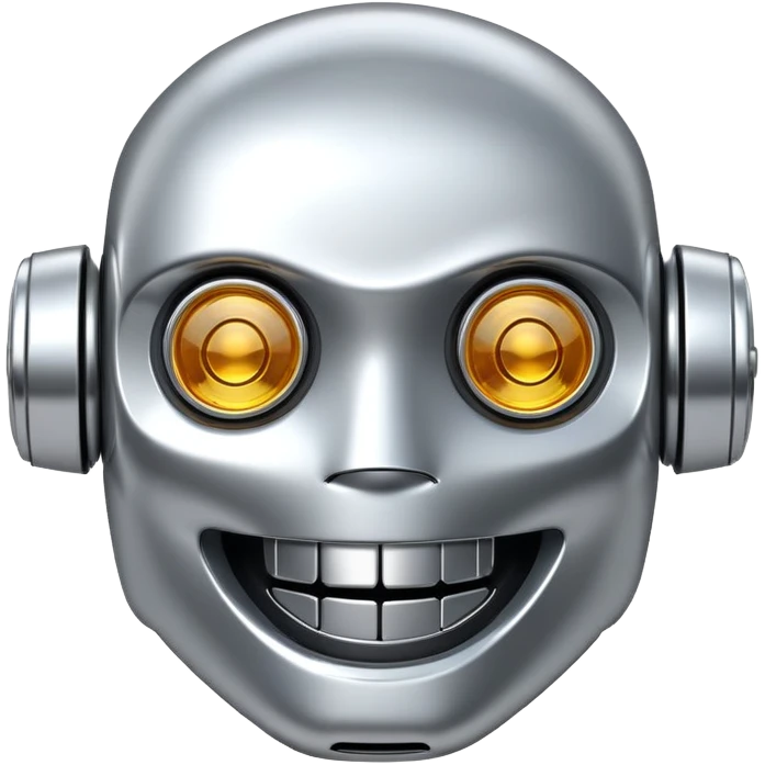 laughing robot face emoji