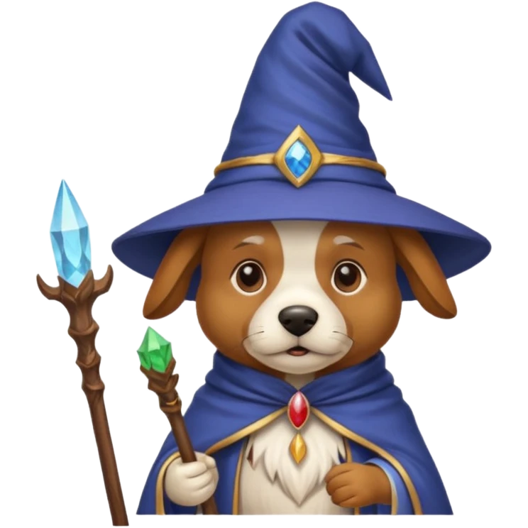 Dog wizard emoji