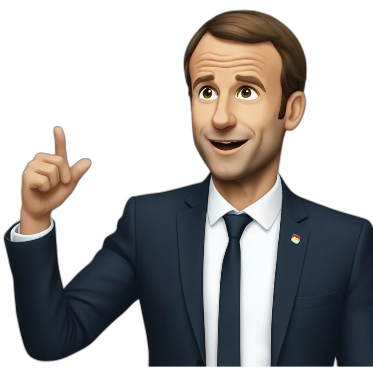 macron qui fait un dab emoji