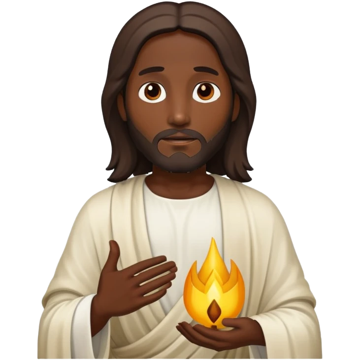 Dark skin christ resurrection  emoji