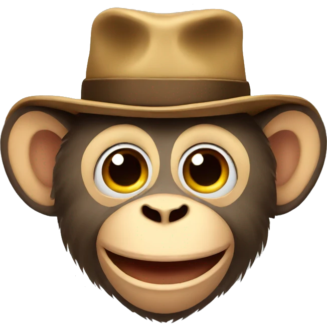 Monkey with  hat emoji