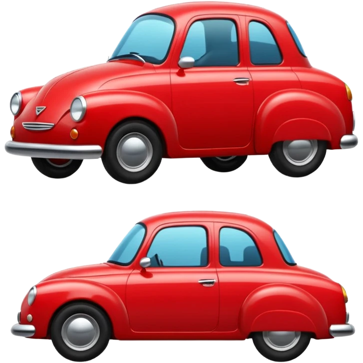 cartoon style red car emoji