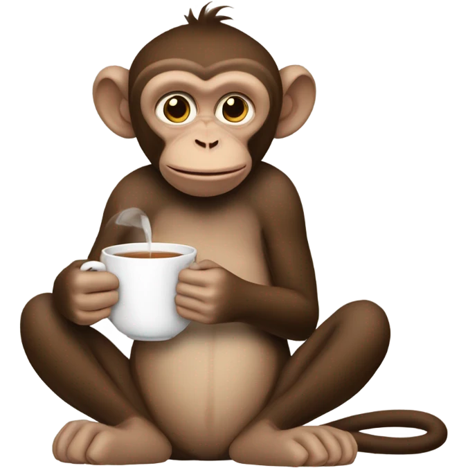 Monkey drinking tea emoji