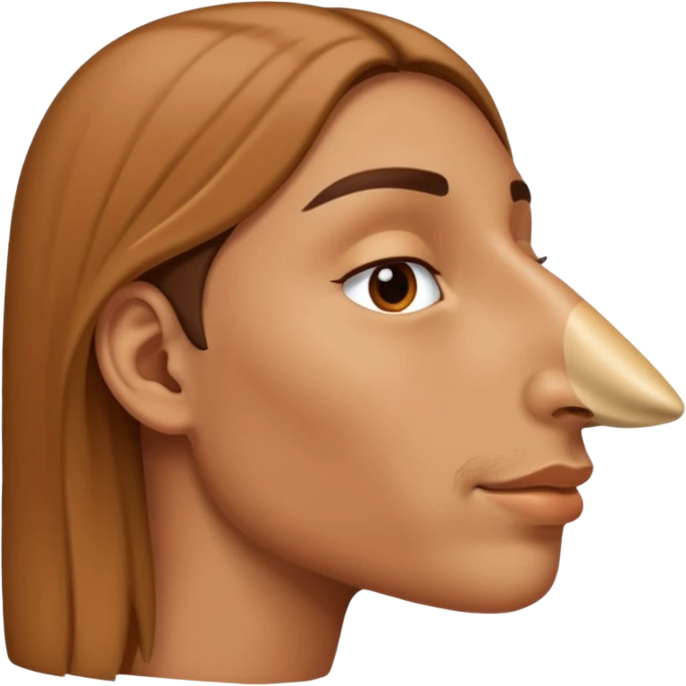 Side profile of nose without a face emoji