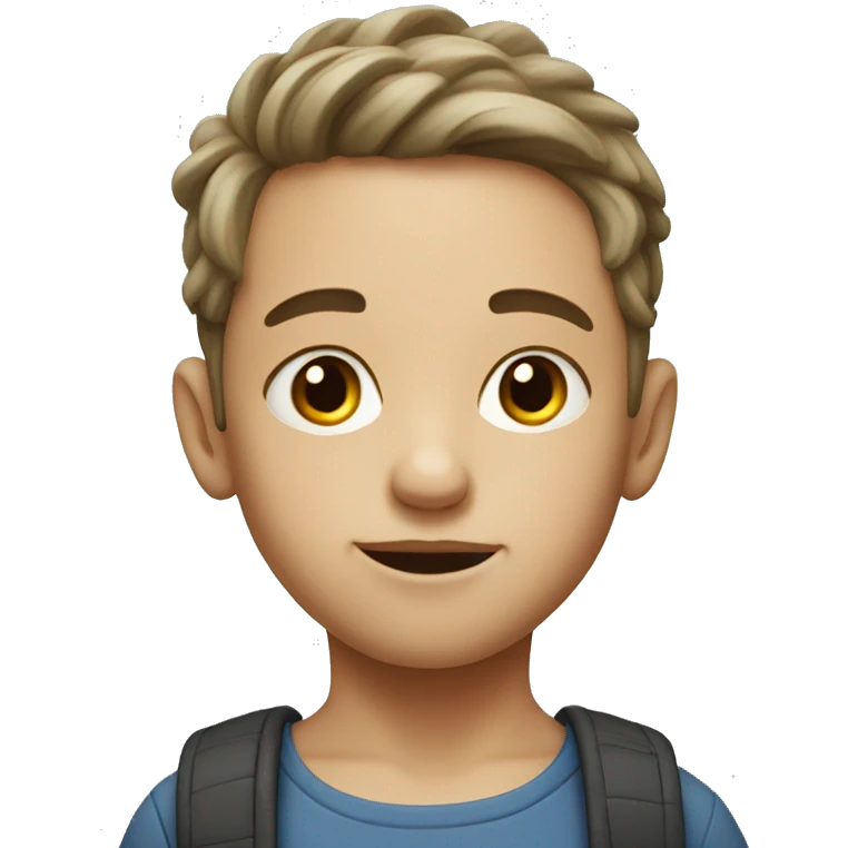 realistic portrait of a boy older emoji