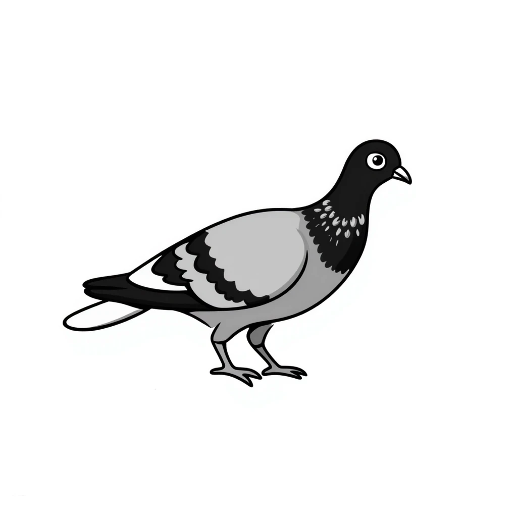 Nicobar pigeon with shimmering colorful feathers and white tail emoji