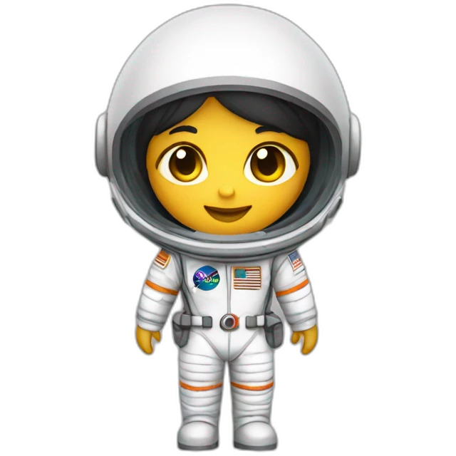 Astronauta vestido oscuro emoji
