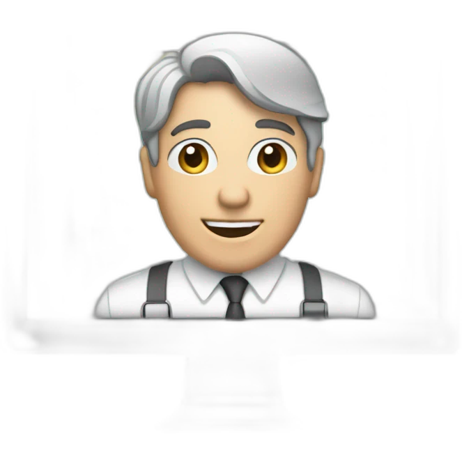 trader person computer with chart on screen emoji