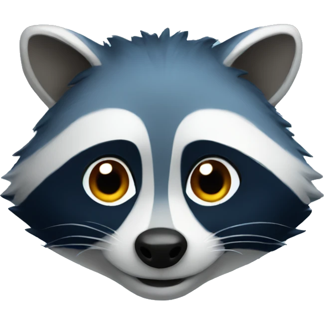 Blue raccoon emoji