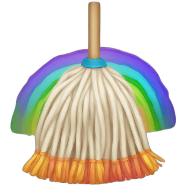 rainbow mop emoji