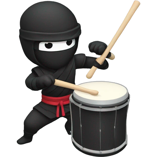 A ninja doing drums  emoji
