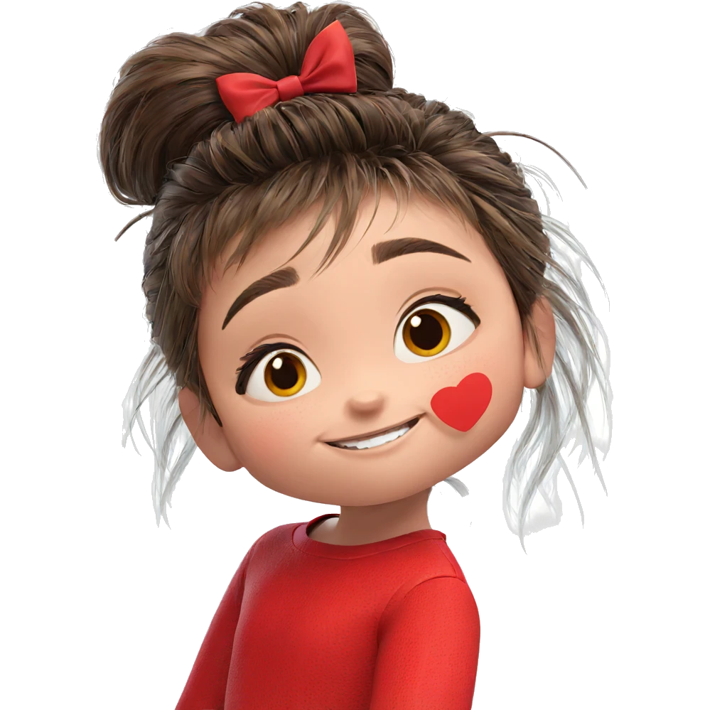 smiling girl with brown hair emoji