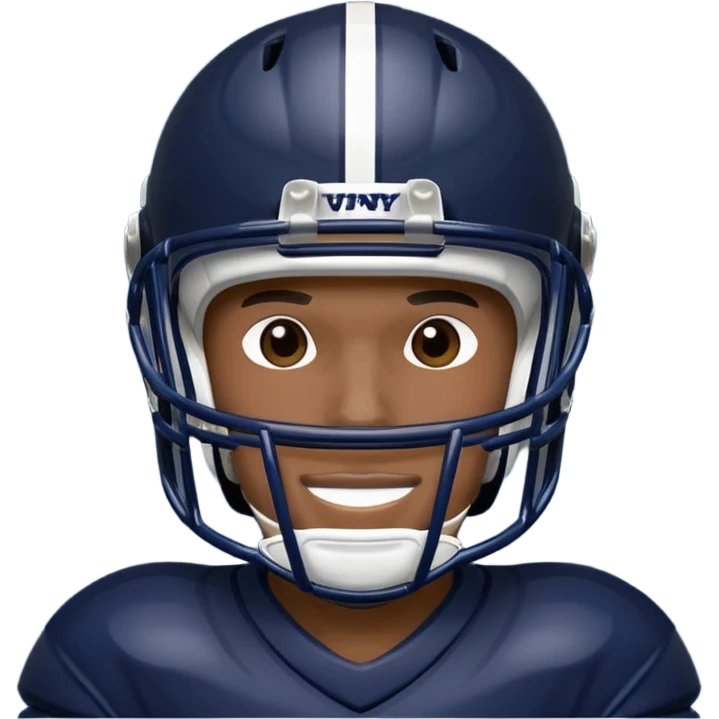 College football player helmet in a deep, dark color emoji