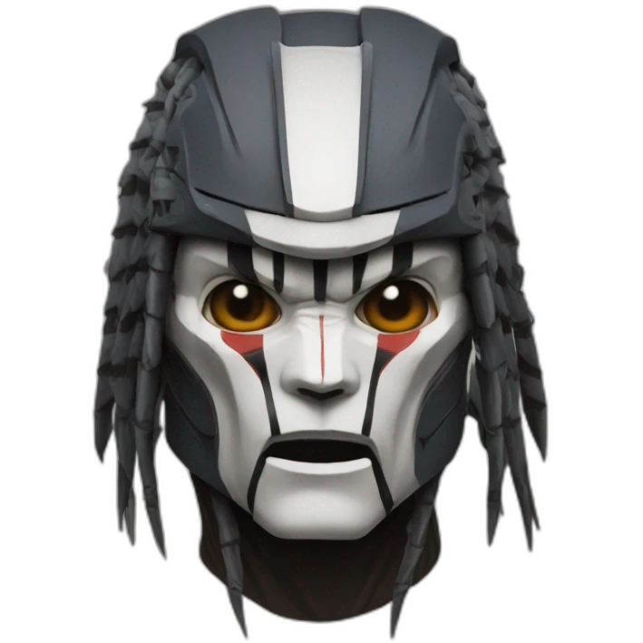 Predator, in Samouraï hyperrealistic emoji