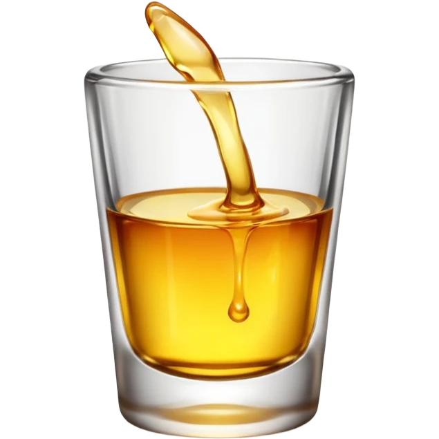 small shot glass, with golden liquid emoji