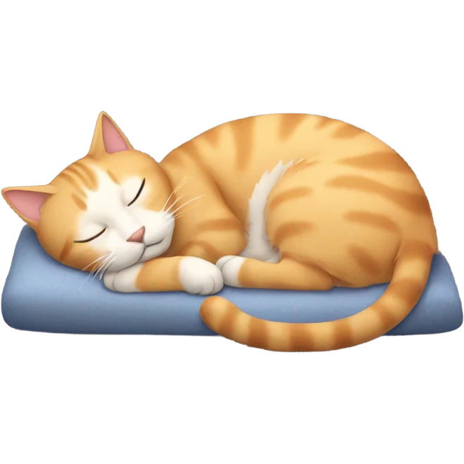 sleeping cat looking at his owner  emoji