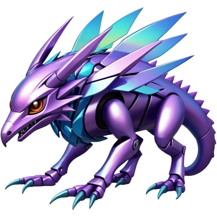 exotic futuristic modern cyber-Fakémon-Digimon-Vernid-creature emoji