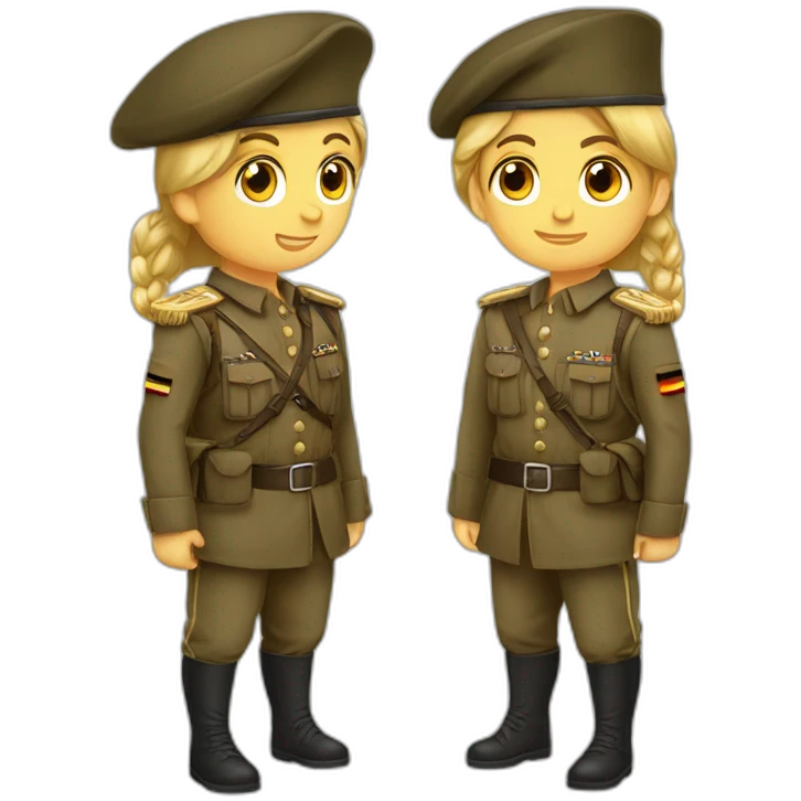 Soldat allemand brun costume brun emoji