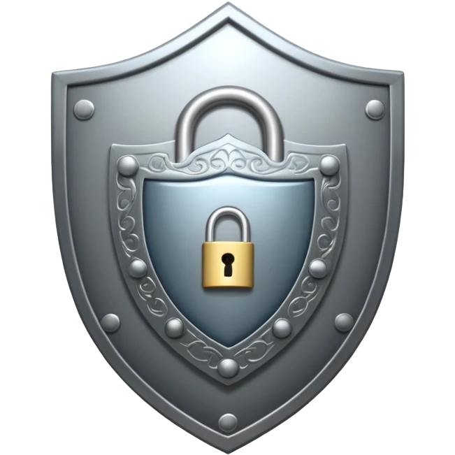 shield with a lock symbol inside emoji