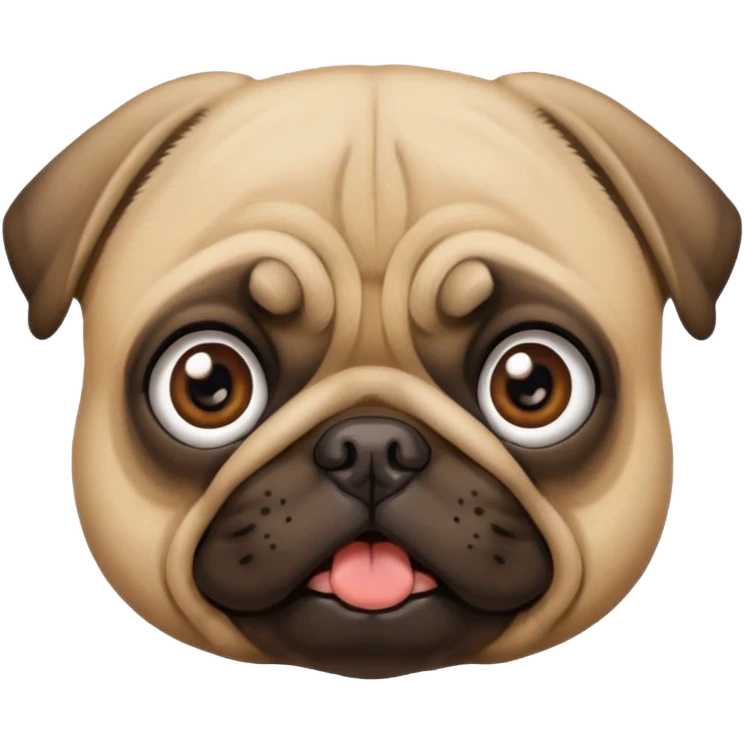 Pug questioning you emoji