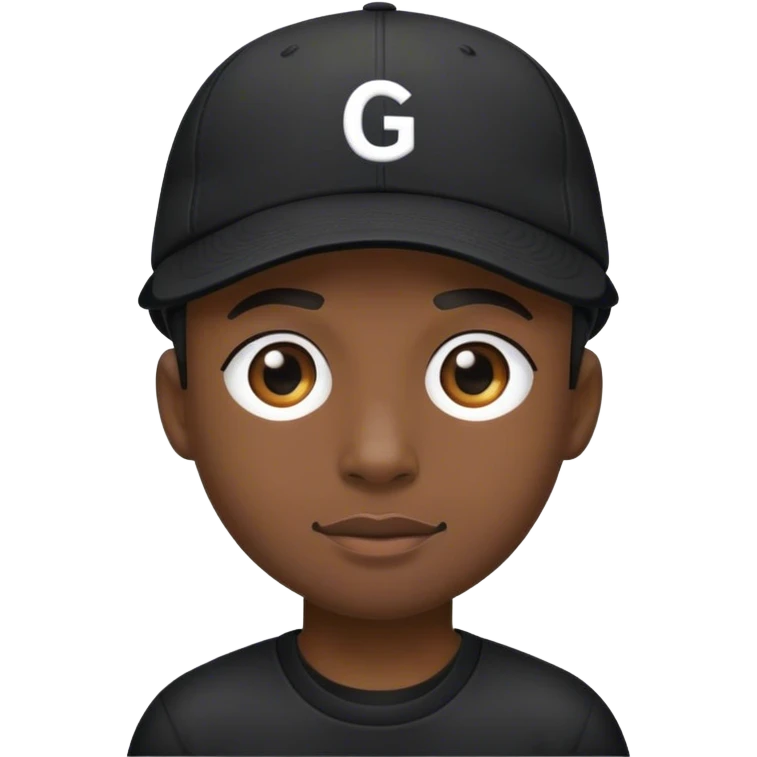 Black color ballcap with G emoji