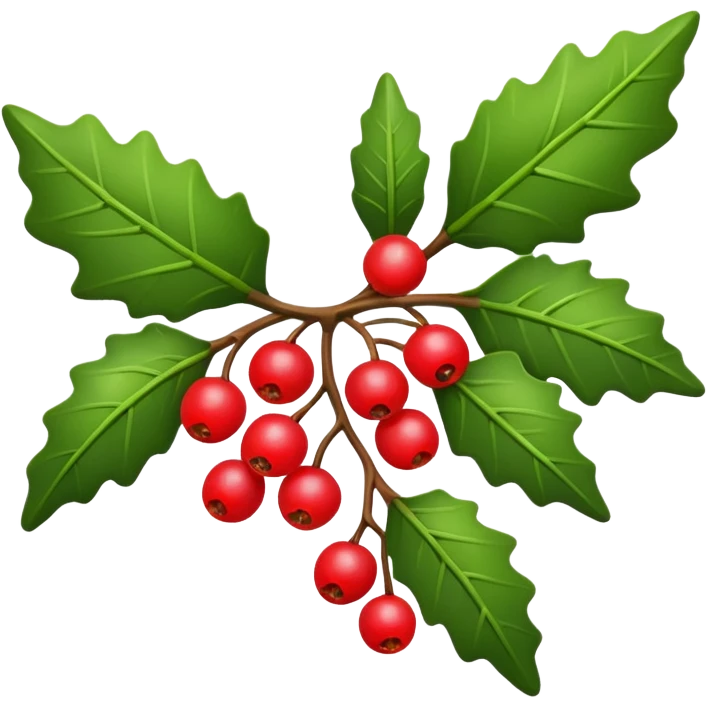 Muérdago navideño emoji