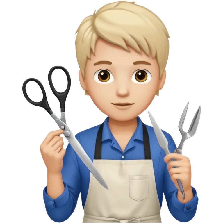 A beautiful boy salon Hairstylist emoji