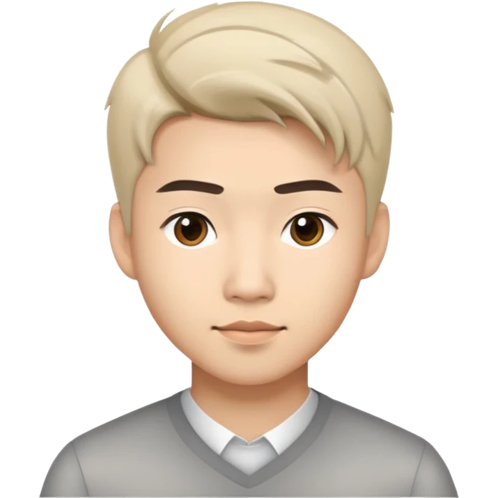 Young Asian man with modern hairstyle, professional appearance emoji
