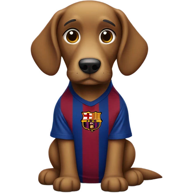 perro con camisa del barcelona fc emoji