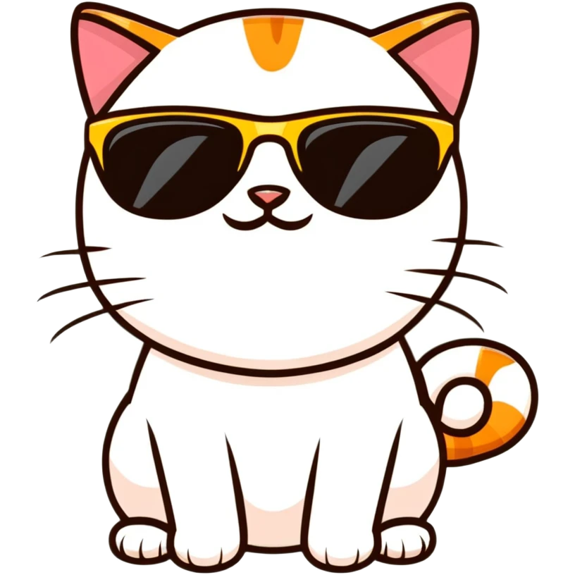 cat wearing sunglasses emoji