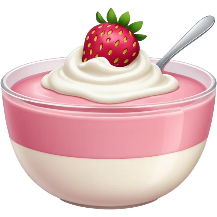 Strawberry yogurt emoji