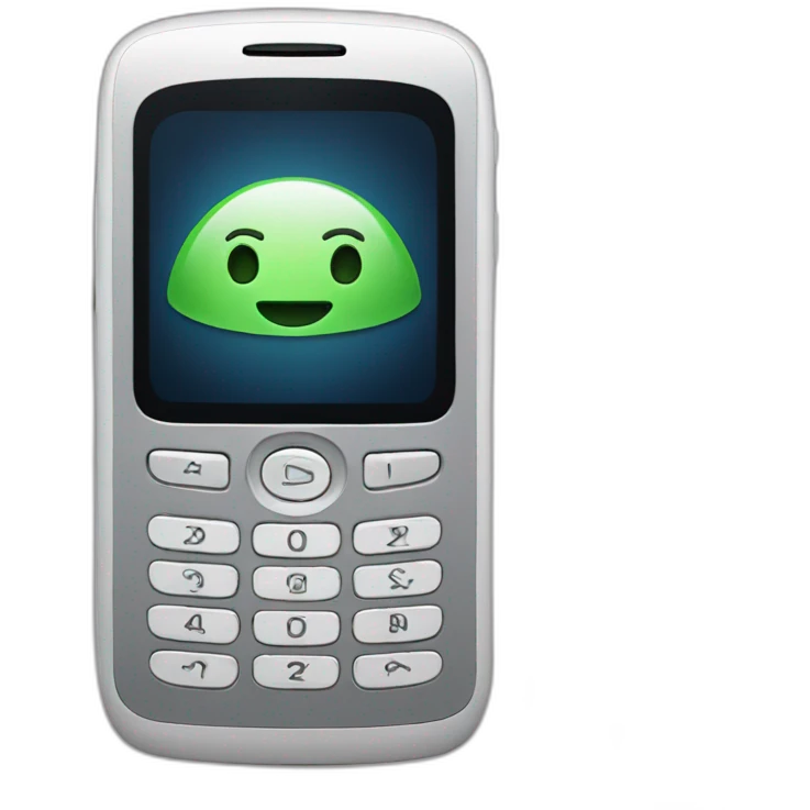 mobile phone on emoji