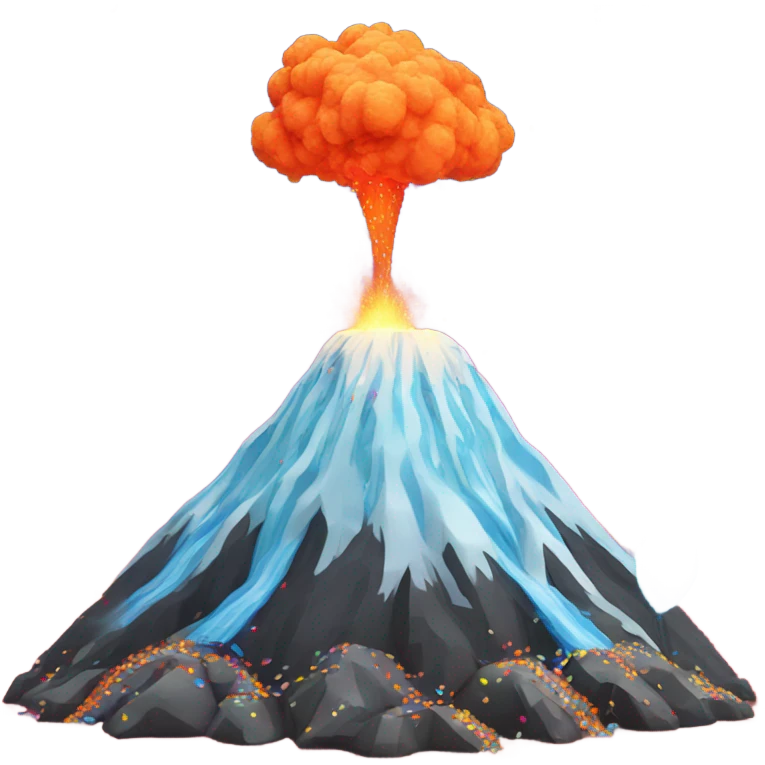 Party volcano emoji