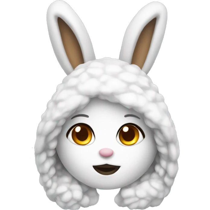 Snow bunny emoji