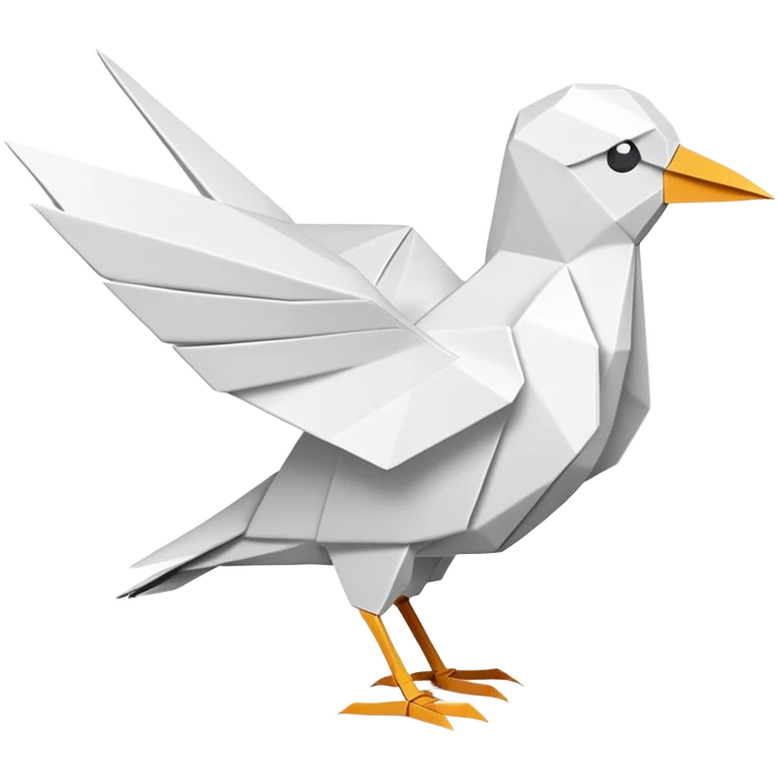 Bird origami minimalist  emoji