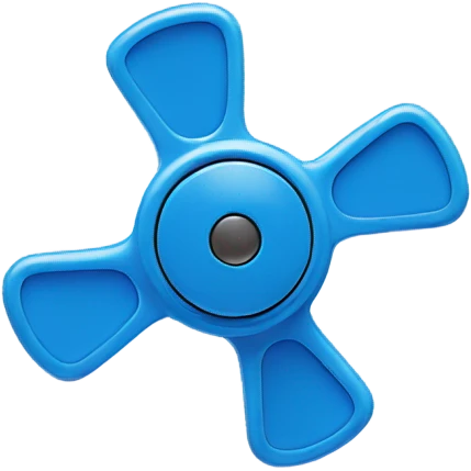 Blue fidget spinner  emoji