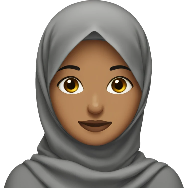 Hijabi covering half her face emoji