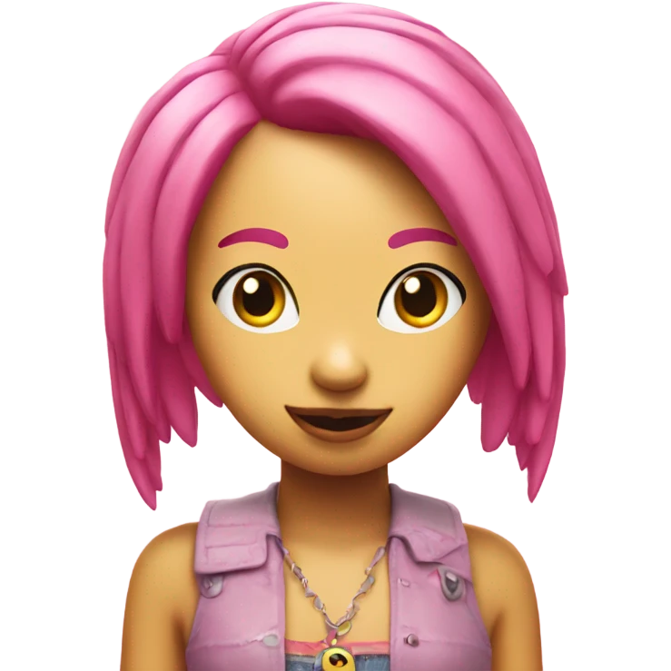 toy chica,pink hair emoji