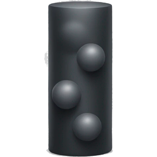 A rubber round cylinder with 2 balls at the bottom together emoji