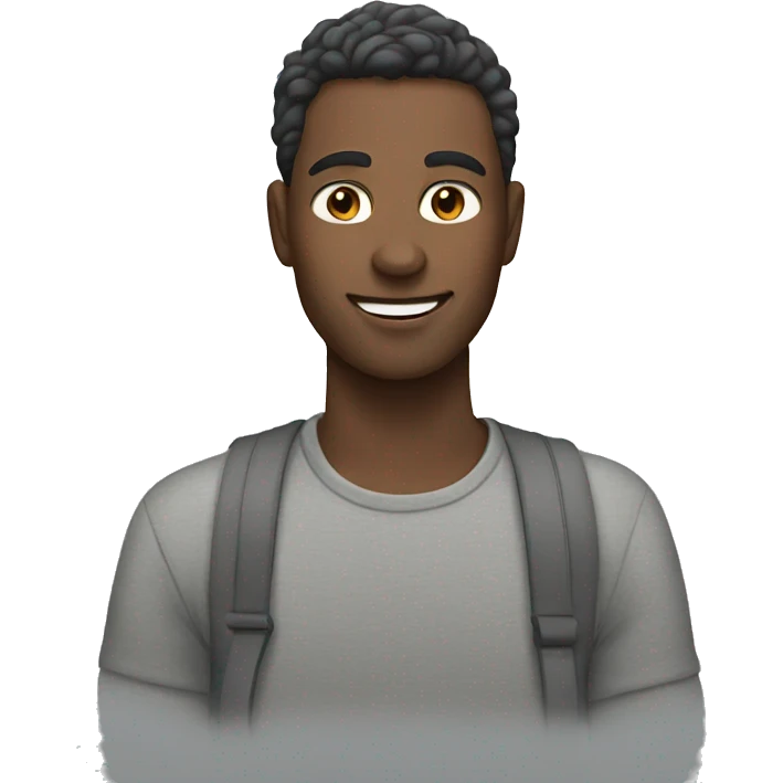 Guy with gray cat emoji