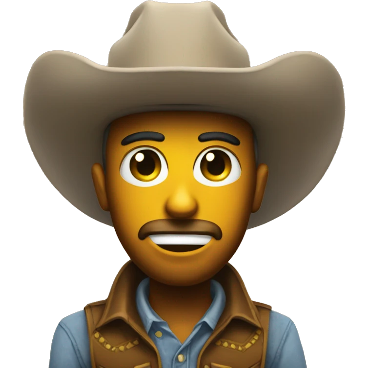 Cowboy emoji dollar sign eyes emoji