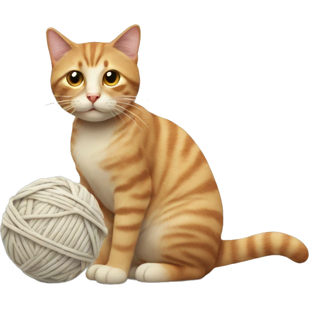 Cat with a ball of yarn emoji