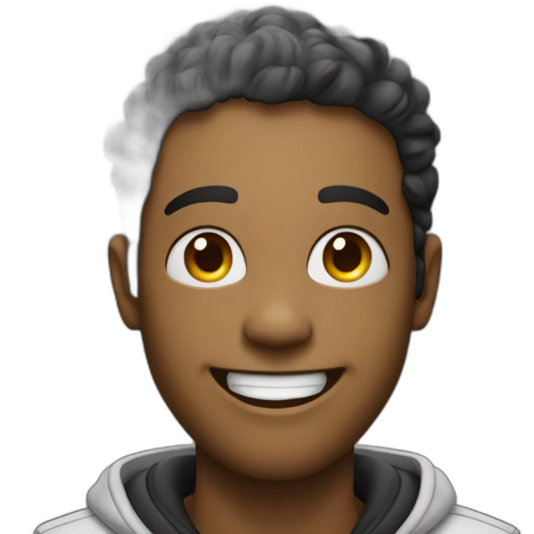 smiling at a techno party emoji