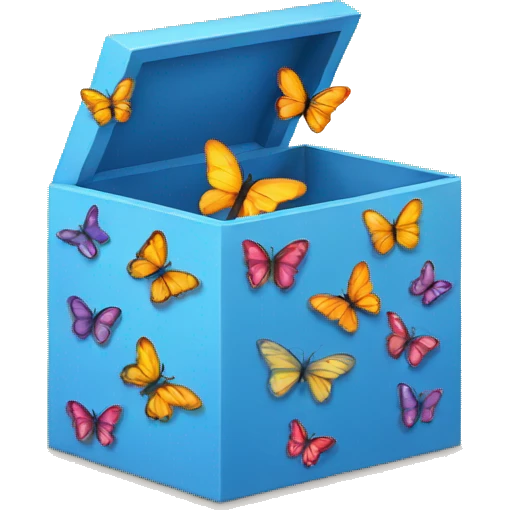 box with butterflies emoji