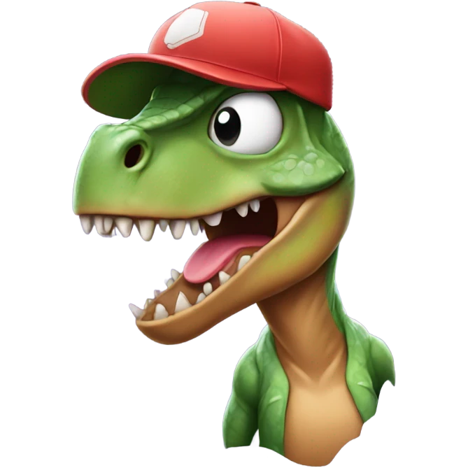 Dinosaur wearing a baseball hat  emoji