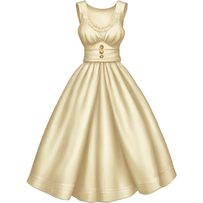 fancy vintage cream dress emoji
