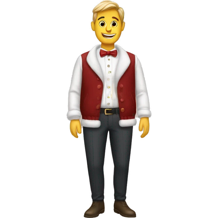 Tom dressed up for Holiday Lunch emoji