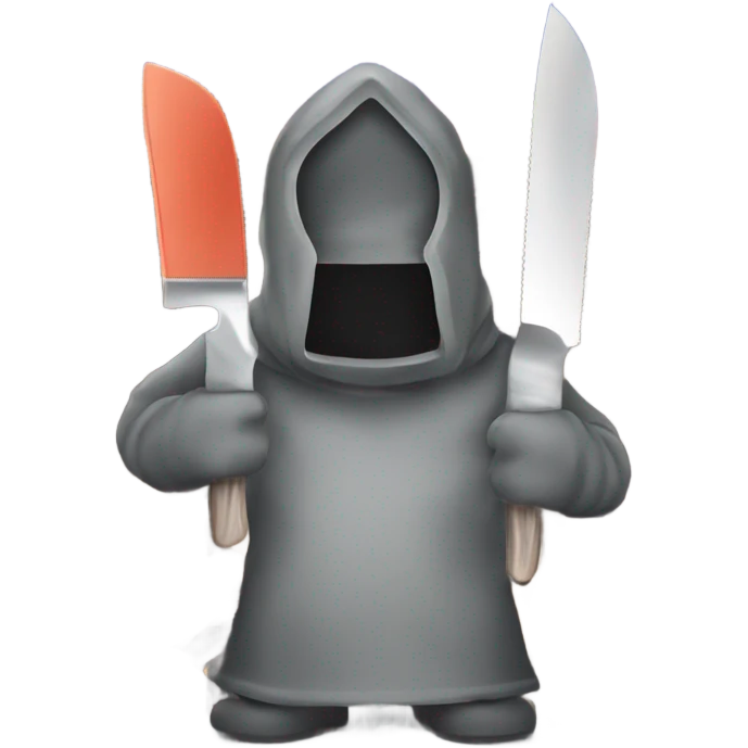 Knife sharpener over the city emoji