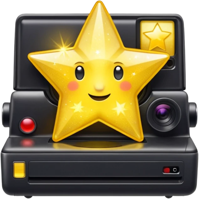 Polaroid photo with star emoji